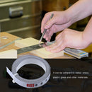 Self Adhesive Miter Track Tape Metric Reverse Stainless Steel Ruler (2m) Newly