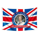 Platinum Jubilee Flag Polyester Queen Elizabeth Banner - British Decor (1)