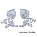 Symmetrical Flower Bud DIY Metal Embroidery Craft Stencil Cutting Die