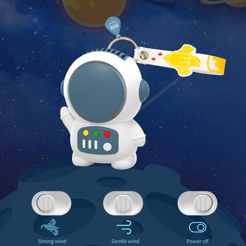 #A Portable Spaceman Bladeless Fan USB Rechargeable Battery & Anti-slip Handles