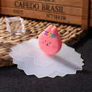 Transparent Cherry Silicone Cup Cover Cartoon Heat-Resistant Dustproof Reuse Lid