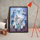 Dreamcatcher and Wolf 5D DIY Full Drill Diamond Painting Rhinestone Wall Picture