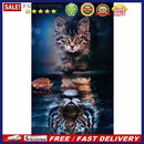 5D Diamond Painting Kit DIY Cat Reflection Full Round Drill Mosaic Wall Pic