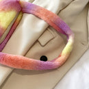 Animal Underarm Bag Women Mini Plush Shoulder Handbags Purse (15 Tie Dye)
