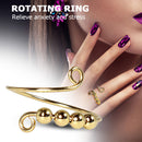 Adjustable Fidget Single Coil Spiral Beads Rings Rotate Freely for Girl Gifts