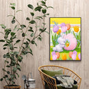Easter Bunny Oil Paint By Numbers Kits Canvas Picture Wall Art DIY Craft Colo