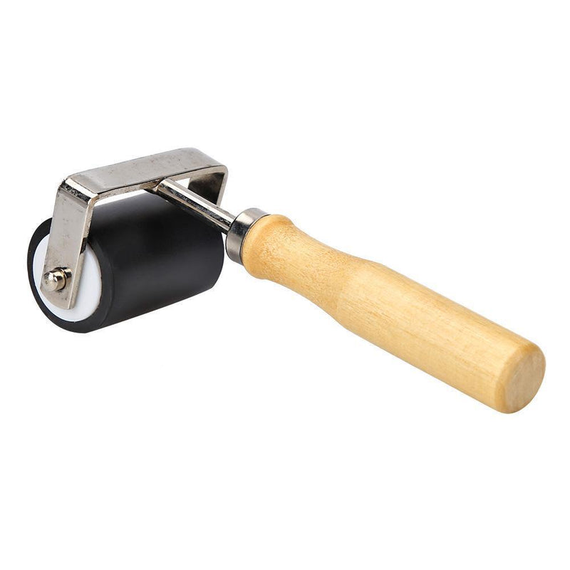 Hard Rubber Roller Wooden Handle Printing Ink Brayer Artists Art Tool (S)