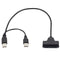USB 2.0 to 2.5inch HDD 7+15pin SATA Hard Drive Cable Adapter for SATA SSD & HDD