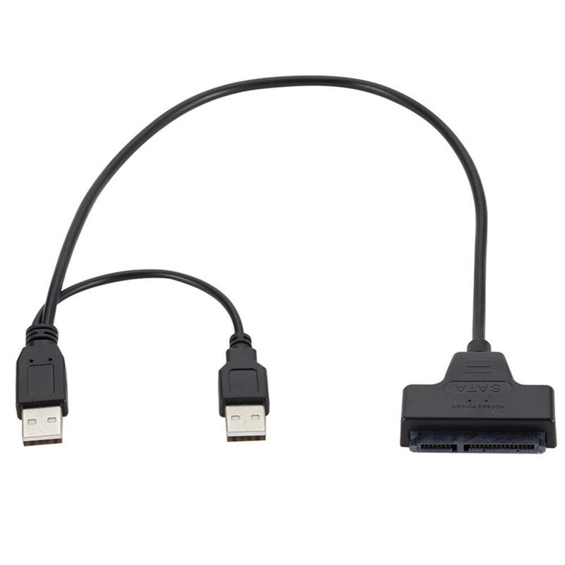 USB 2.0 to 2.5inch HDD 7+15pin SATA Hard Drive Cable Adapter for SATA SSD & HDD
