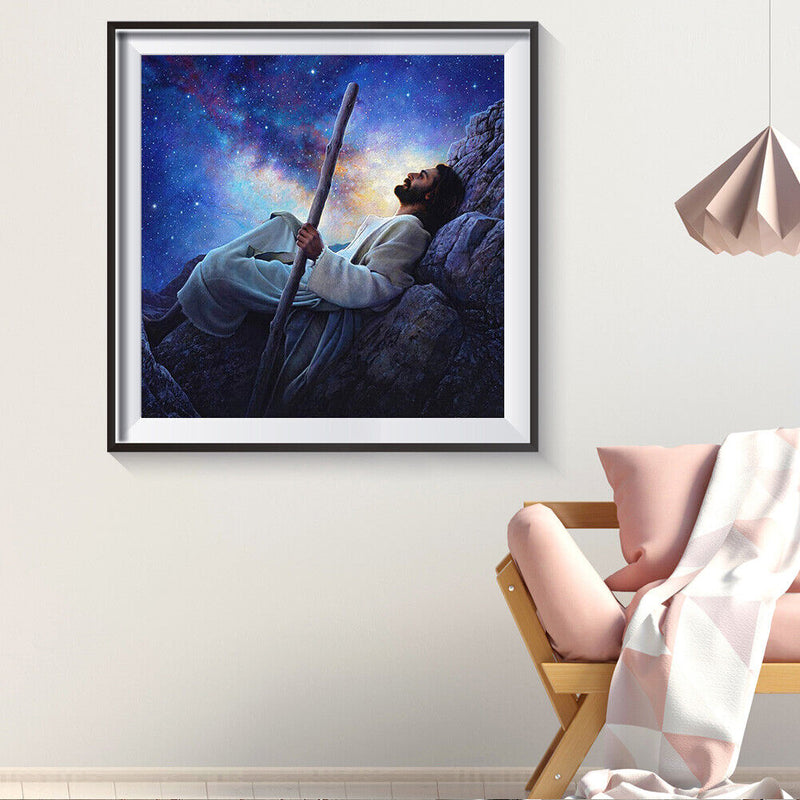 5D Sky Jesus Mosaic Diamond Painting Drawing Full Round Drill DIY Art Handcraft