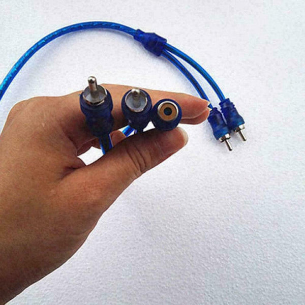 RCA Audio Jack Cables Y Adapter Splitter 1 Female to OFC Plug Male N5S0 2 R5T8