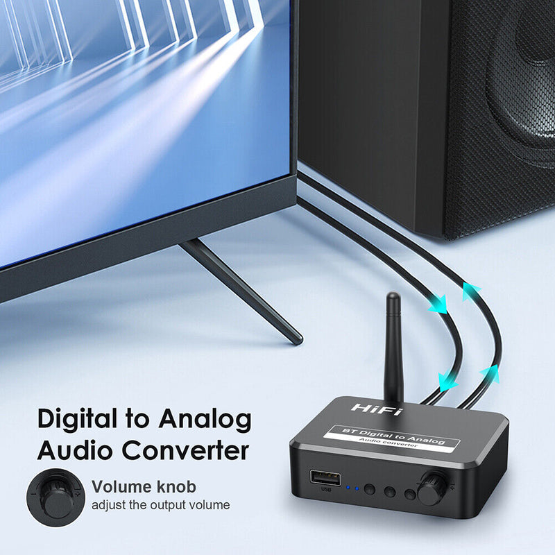 HiFi Sound Bluetooth-compatible Digital to Analog Audio Converter Adapter
