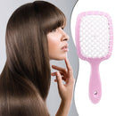 Hollow Detangling Hairdressing Comb Wet Dry Hair Scalp Plate Combs (Pink) Newly