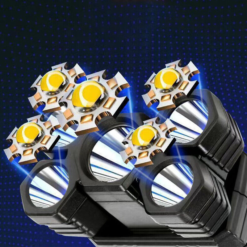 Portable 5 LED Waterproof 500LM Flashlight Headlight for Riding Running Headlamp