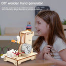 DIY Wooden Hand Cranked Generator Technology Students Kids Physical Science Toys