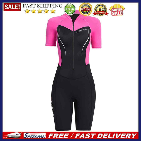 DIVE SAIL 1.5mm Neoprene Wetsuits Swimwears Short Sleeves Womens Diving Sui