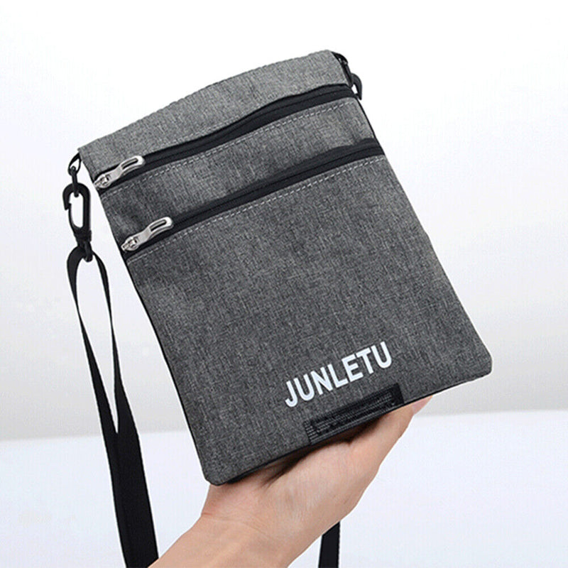 Waterproof Travel Shoulder Neck Bag Messenger Passport Holder Pouch (Grey) Newly