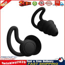 Silicone Ear Plugs Sound Insulation Anti Noise Sleeping Earplugs (Black) Newly
