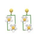 Fashion Flower Women Jewelry Daisy Long Earrings Dangle Earrings Drop Earrings