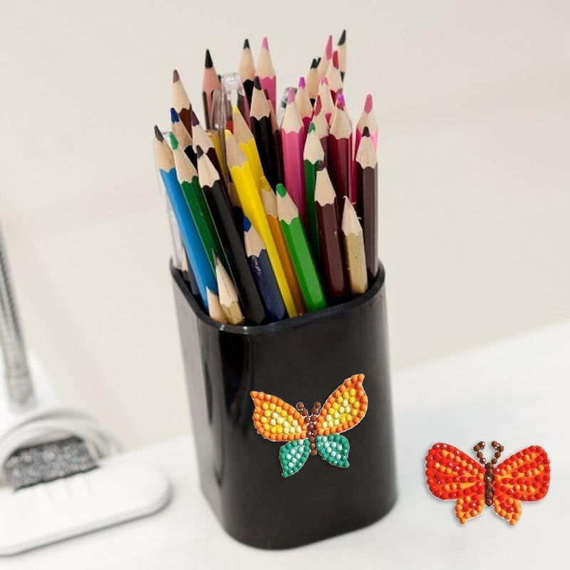 DIY Full Drill Round Butterfly Diamond Painting Children Cartoon Stickers Newly