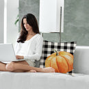 Fall Pumpkin Pillow Covers Linen Cushion Buffalo Plaid Pumpkin Pillow Cover