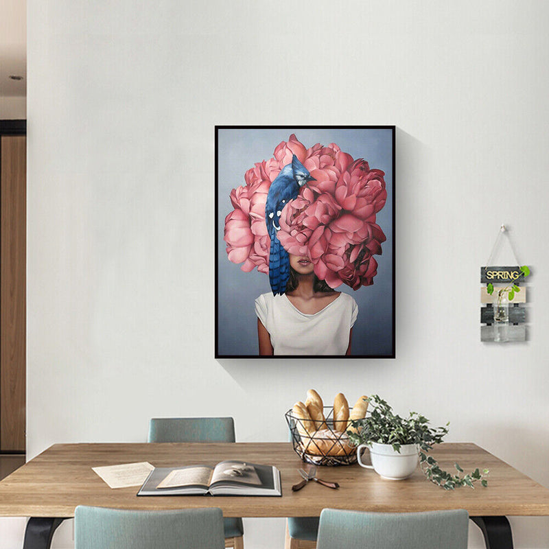 40x50cm Flower Girl Frameless Picture Oil Paint By Numbers Hand Painted Decor
