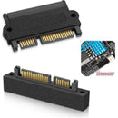 SFF-8482 SAS To SATA 22 Pin Angle 180 DegreeHard Disk Adapter Converter W9 7Y6R
