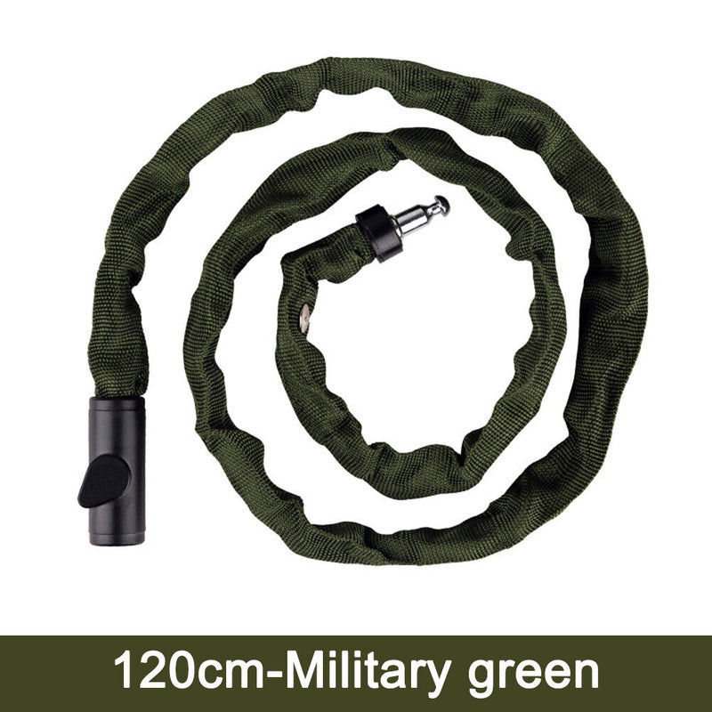 Security Anti-theft Lock Electric Scooter Mountain Bike Chain Locks (Green)