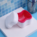 Denture Box Bathroom Travel Denture Cup False Tooth Cleaning Container (C) Newly