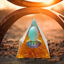 5cm Orgonite Pyramid Heal Chakra Crystal Stone Energy Orgone Generator (C) Newly