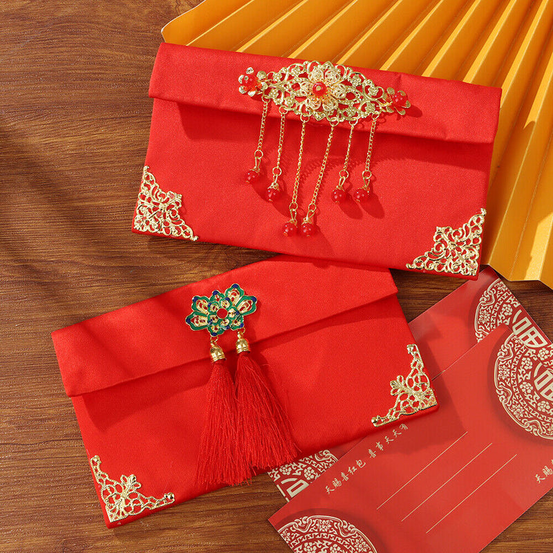 Year's Wedding Banquet Bag Brocade Hand-sewn Cloth Red Envelope Chinese Style