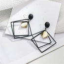 Simple Accessories Women Fashion Earrings Long Geometric Black