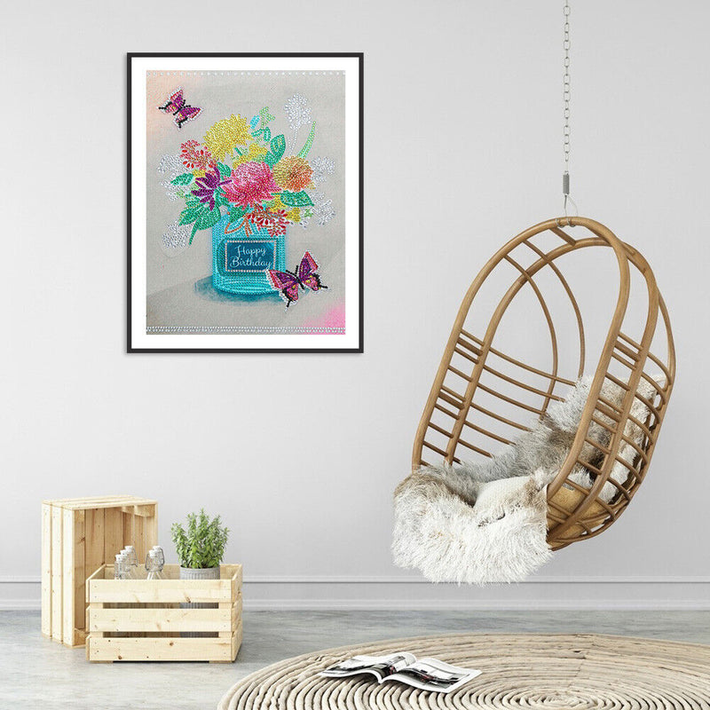 5D DIY Flowers Part Special Drill Diamond Painting Kit Artwork Craft (X022)