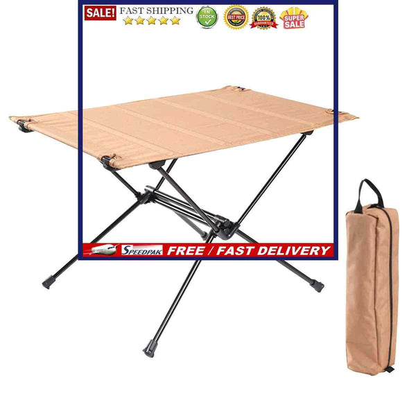 Foldable Camping Table-Aluminum Lightweight Collapsible Table for Fishing Beach