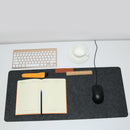 Office Computer Desk Mat Modern Table Wool Felt Laptop Desk Mat(Gray)
