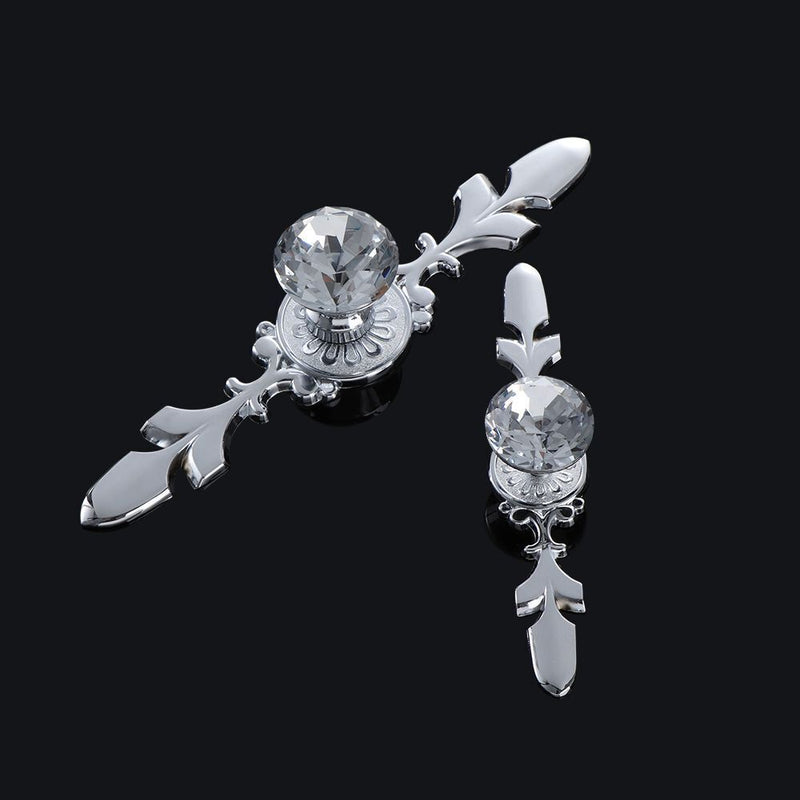 Diamond Drawer Wardrobe Pulls Crystal Closet Door Knobs Cabinet Handles