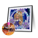 Purple Rose Girls Diamond Painting, Partially Specially Shaped Drilling Decor (YXC1