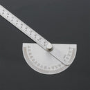 Stainless Steel Angle Gauge Round Finder 180 Degree Protractor Measuring Ruler