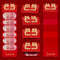Year of The Tiger Red Pocket Folding Red Envelope Money Packet Bags (B) Newly