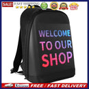 Women Men LED Display Screen Walking Advertising Backpack School Laptop Bag