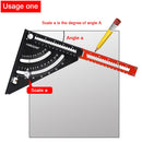 Aluminum Alloy Folding Triangle Ruler Woodworking Positioning Angle Protrac