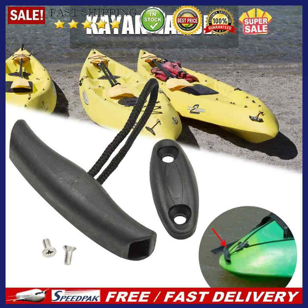Kayak Boat Canoe Paddle T Handle Nylon Dinghy Tail Rudder Carry Handles w/Screws