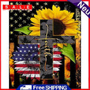 5D Kit Rhinestone DIY US Flag Sunflower Full Round Drill Diamond Painting Gift