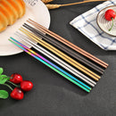 Stainless Steel Chopsticks Tableware Antiskid Food Sticks (Camouflage)