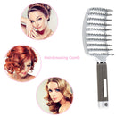 Portable Curved Ribs Scalp Massage Comb Fluffy Styling Brush (A White) Newly