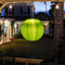 8 inch LED Round Solar Lantern Waterproof Pendant for Garden Decor (Green)