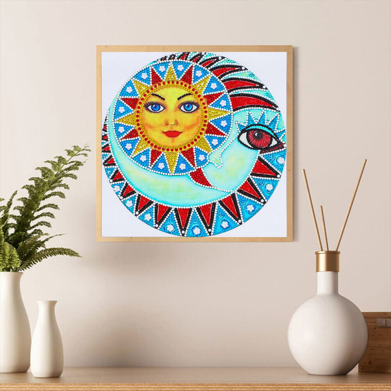 5D Part Special Shaped Drill Luminous Diamond Painting Sun God Art (GT105)