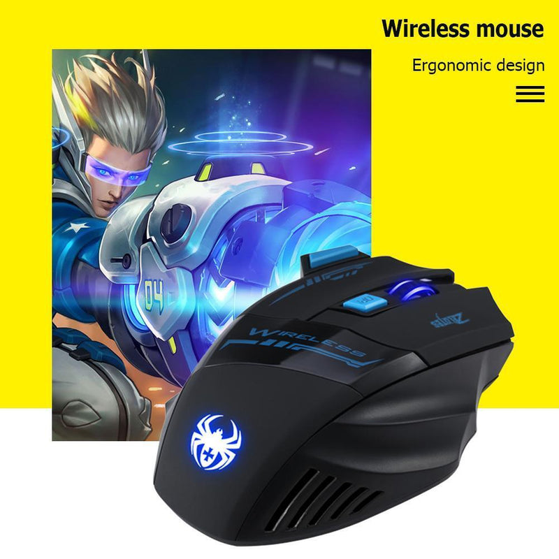 ZELOTES F-14 7 Keys 2.4G Wireless 2400DPI Adjustable USB Receiver Optical Mouse