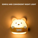 Bear Shape Hallway Wall Lamp Bedside Night Light with Remote Control (B)
