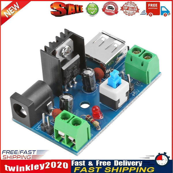 7-15V 9V 12V to 5V 2A L7805 Buck Converter Power Supply Module with Switch Newly